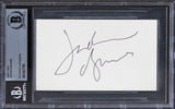 Jackson Browne Musician Authentic Signed 3x5 Index Card Autographed BAS Slabbed