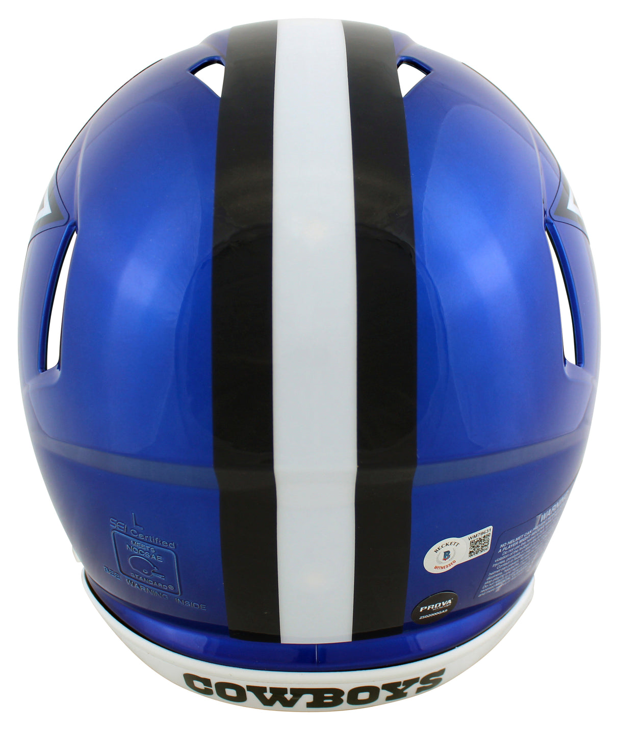 Cowboys Emmitt Smith Signed Flash Full Size Speed Proline Helmet BAS Witnessed