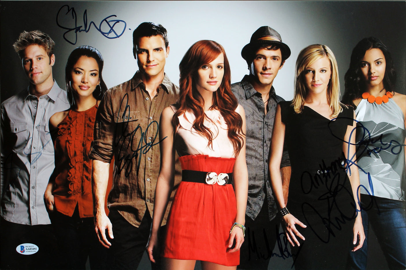 Melrose Place (4) Jacobsen, Egglesfield, Cassidy & Lucas Signed 12x18 Photo BAS