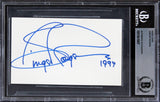 Ginger Rogers Kitty Foyle "1994" Authentic Signed 3x5 Index Card BAS Slabbed