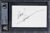 John Denver Singer Authentic Signed 3x5 Index Card Autographed BAS Slabbed 2