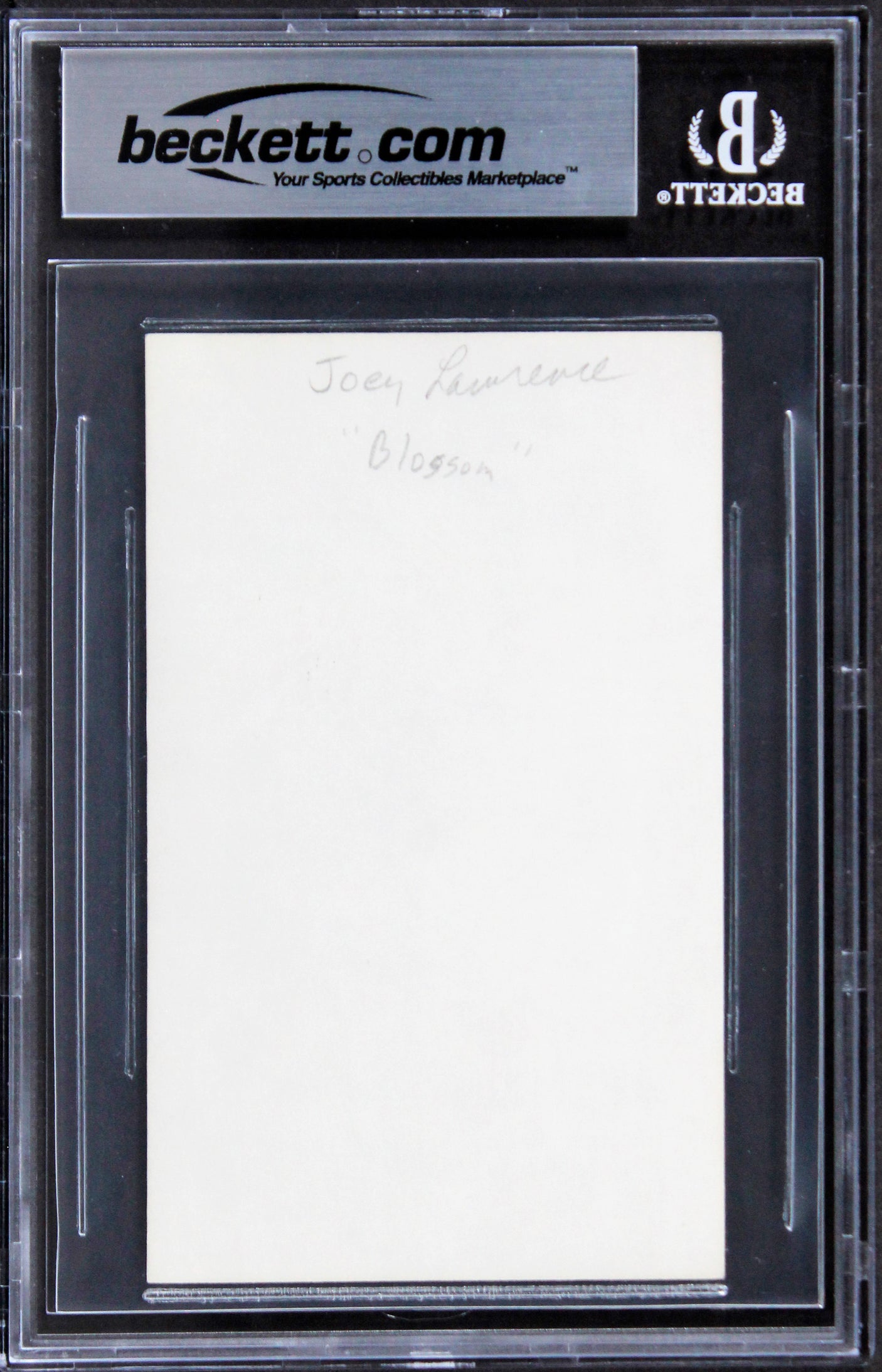 Joey Lawrence Blossom "Best Wishes" Authentic Signed 3x5 Index Card BAS Slabbed
