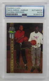 1992 Classic Four Sport Shaquille O'Neal Kareem Abdul Jabbar Signed Auto Autograph Encapsulated Basketball Card PSA/DNA