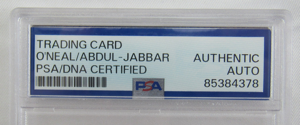 1992 Classic Four Sport Shaquille O'Neal Kareem Abdul Jabbar Signed Auto Autograph Encapsulated Basketball Card PSA/DNA