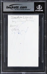 Johnathan Lipnicki Like Mike Authentic Signed 3x5 Index Card BAS Slabbed