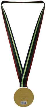 Magic Johnson Signed 3.5 Inch 1992 Dream Team Replica Gold Medal BAS Witnessed