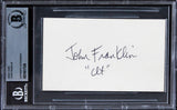 John Franklin Children of the Corn "CLT" Signed 3x5 Index Card BAS Slabbed