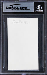 John Franklin Children of the Corn "CLT" Signed 3x5 Index Card BAS Slabbed