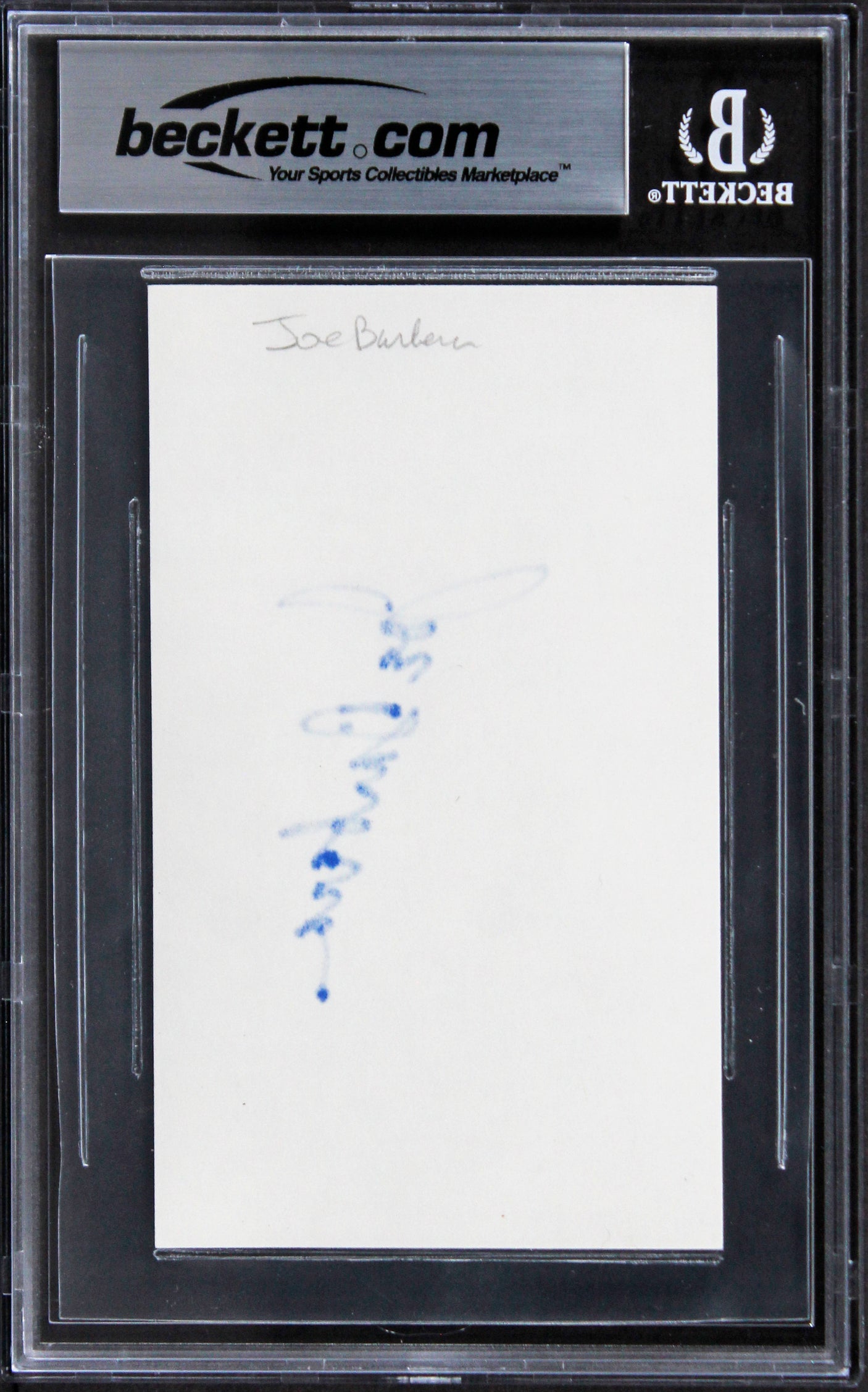Joe Barbera Scooby-Doo Authentic Signed 3x5 Index Card Autographed BAS Slabbed