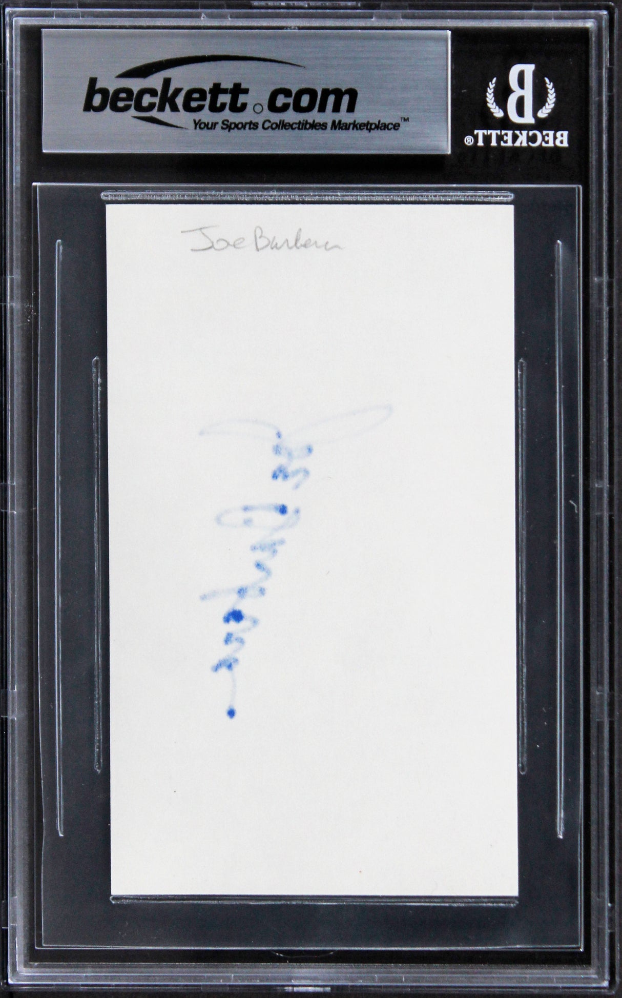 Joe Barbera Scooby-Doo Authentic Signed 3x5 Index Card Autographed BAS Slabbed