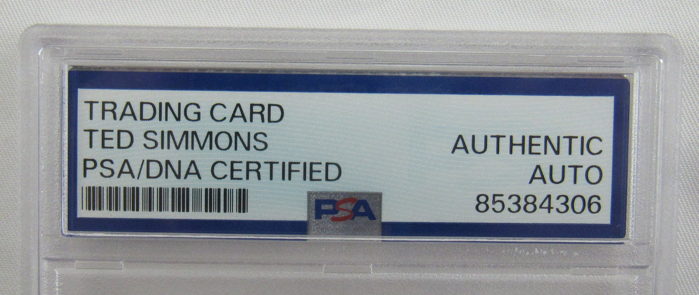 1971 Topps Ted Simmons Signed Auto Autograph Encapsulated Baseball Card PSA/DNA