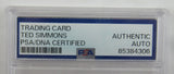 1971 Topps Ted Simmons Signed Auto Autograph Encapsulated Baseball Card PSA/DNA
