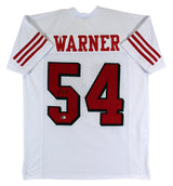 Fred Warner Authentic Signed White Pro Style Jersey w/ Dropshadow BAS