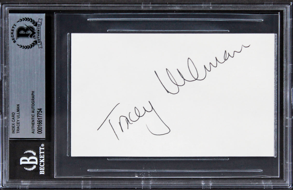 Tracey Ullman The Tracey Ullman Show Signed 3x5 Index Card BAS Slabbed