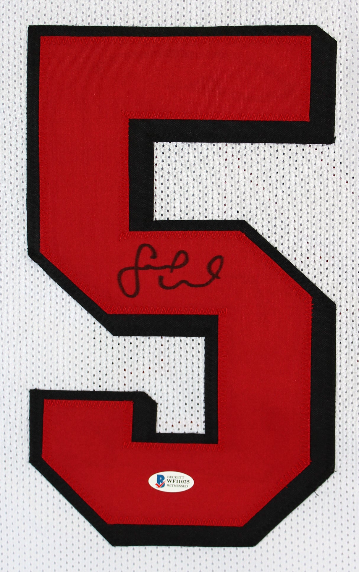 Fred Warner Authentic Signed White Pro Style Jersey w/ Dropshadow BAS