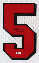 Fred Warner Authentic Signed White Pro Style Jersey w/ Dropshadow BAS