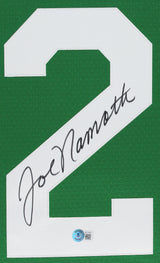 Jets Joe Namath Authentic Signed Green M&N Framed Jersey BAS Witnessed