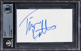 Tim Roth Reservoir Dogs Signed 3x5 Index Card Autographed BAS Slabbed 1