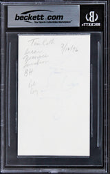 Tim Roth Reservoir Dogs Signed 3x5 Index Card Autographed BAS Slabbed 1