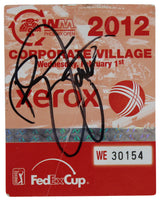 Phil Mickelson & Rickey Fowler Signed 2012 WM Phoenix Open Pass BAS #AC33614