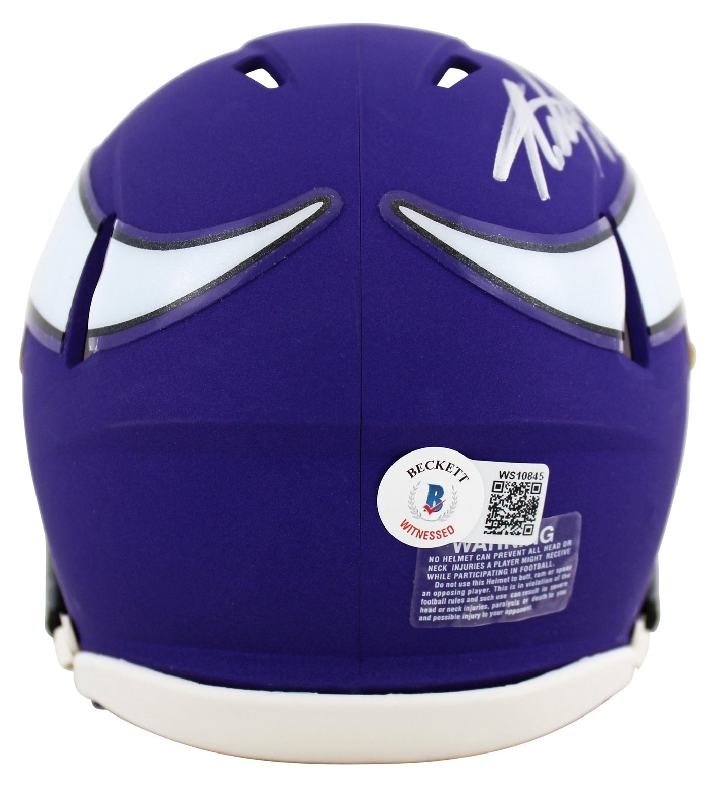 Vikings Adrian Peterson Authentic Signed Mini Helmet W/ Case BAS Witness