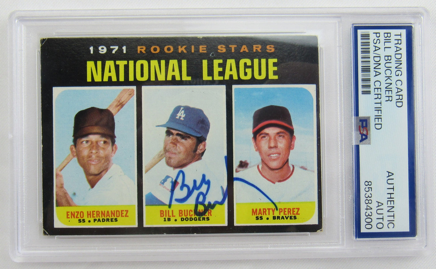 1971 Topps Bill Buckner Signed Auto Autograph Encapsulated Baseball Card PSA/DNA
