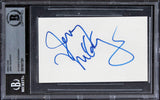 Jenny McCarthy Dirty Love Authentic Signed 3x5 Index Card BAS Slabbed