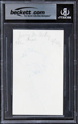 Jenny McCarthy Dirty Love Authentic Signed 3x5 Index Card BAS Slabbed