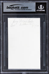 Jerry Lawler WWE "King" Authentic Signed 3x5 Index Card BAS Slabbed