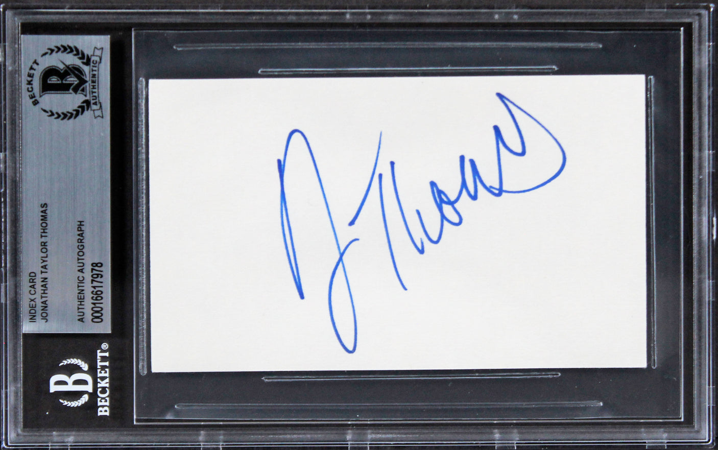 Jonathan Taylor Thomas The Lion King Authentic Signed 3x5 Index Card BAS Slabbed