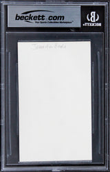 Jennifer Beals Flashdance Authentic Signed 3x5 Index Card BAS Slabbed