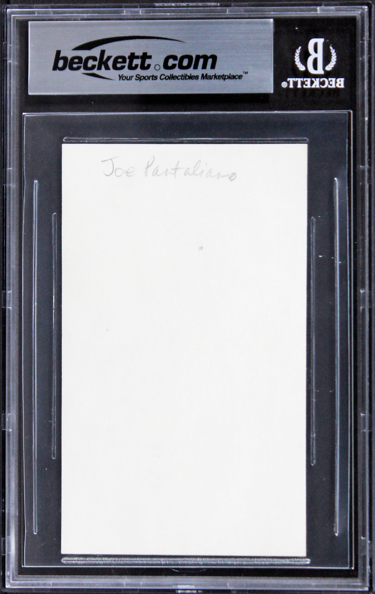 Joe Pantoliano The Matrix Authentic Signed 3x5 Index Card BAS Slabbed