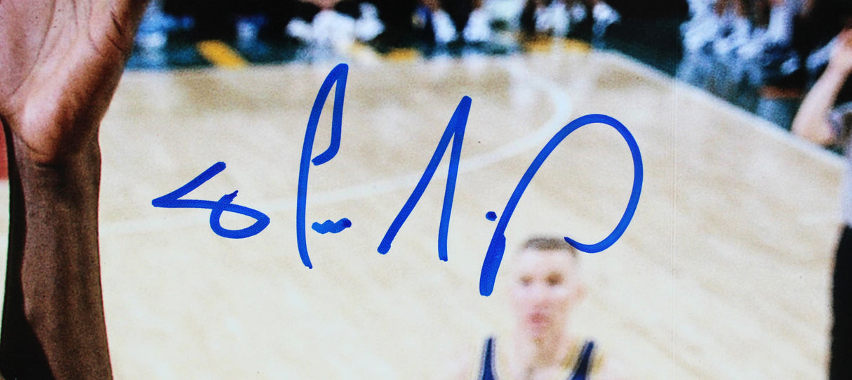 Sonics Gary Payton & Shawn Kemp Signed 16x20 Vertical Rebound Photo BAS Witness