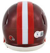Browns Nick Chubb Authentic Signed Flash Speed Mini Helmet BAS Witnessed