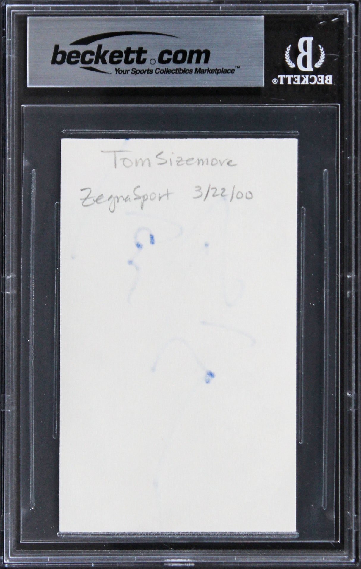 Tom Sizemore Saving Private Ryan Authentic Signed 3x5 Index Card BAS Slabbed 1