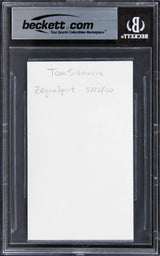 Tom Sizemore Saving Private Ryan Authentic Signed 3x5 Index Card BAS Slabbed 2