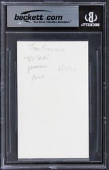 Tom Sizemore Saving Private Ryan Authentic Signed 3x5 Index Card BAS Slabbed 3