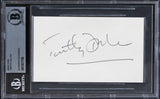 Timothy Dalton James Bond 007 Authentic Signed 3x5 Index Card BAS Slabbed 2