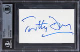Timothy Dalton James Bond 007 Authentic Signed 3x5 Index Card BAS Slabbed 3