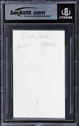 Timothy Dalton James Bond 007 Authentic Signed 3x5 Index Card BAS Slabbed 3