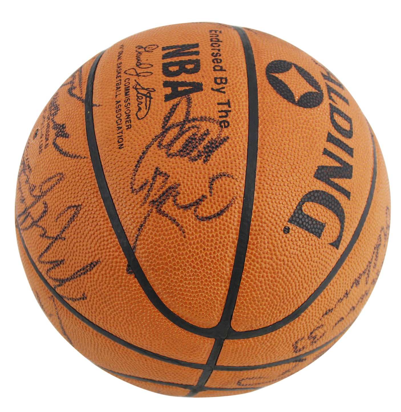 1984-85 Bulls (13) Jordan, Woolridge Signed Spalding Basketball PSA & JSA LOAs