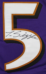 Terrell Suggs "T-Sizzle" Authentic Signed Purple Pro Style Jersey BAS Witnessed