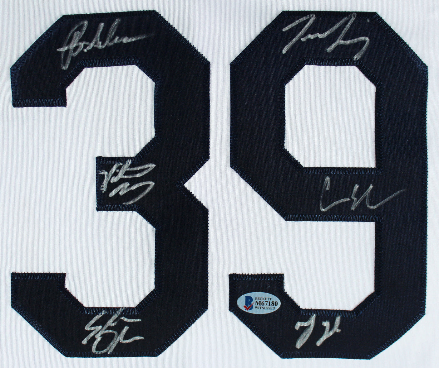 The Sandlot Cast (6) Guiry, Leopardi, York +3 Signed Jersey BAS Witness #M67180