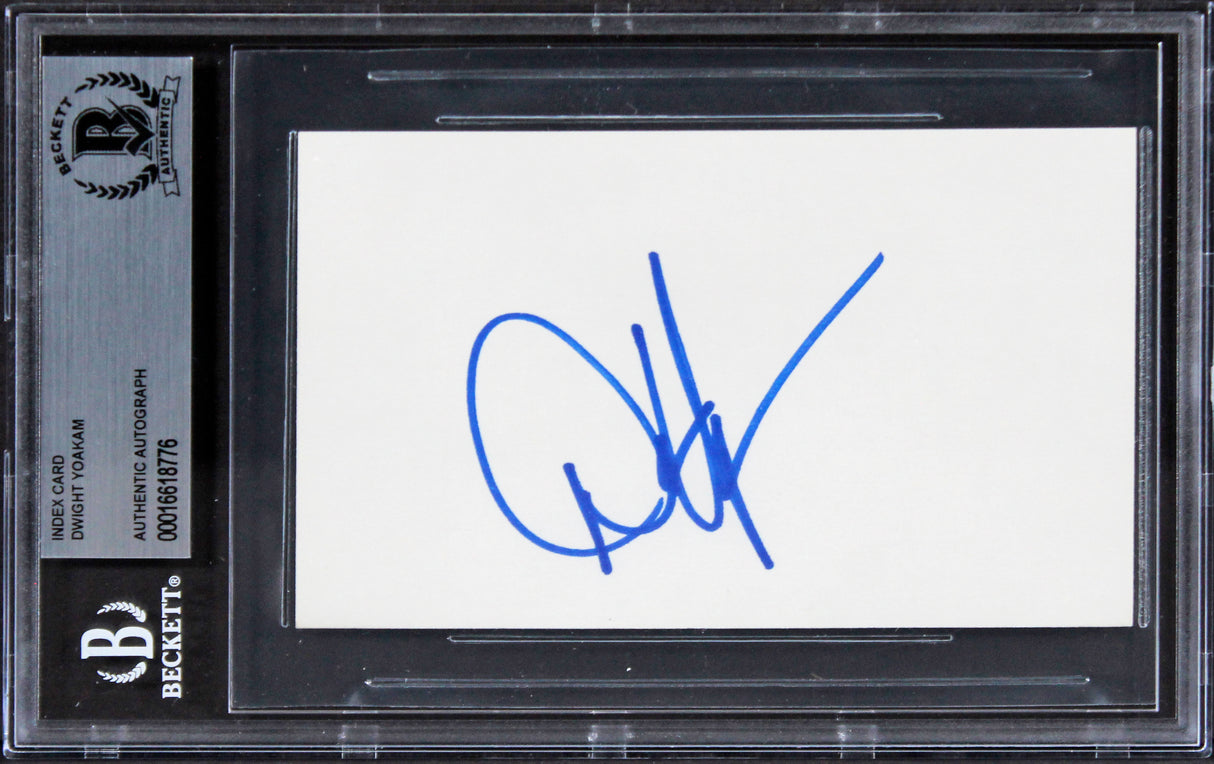 Dwight Yoakam Sling Blade Authentic Signed 3x5 Index Card BAS Slabbed
