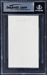 Dick Clark The $10,000 Pyramid Authentic Signed 3x5 Index Card BAS Slabbed