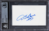 Dickie Jones Musician Authentic Signed 3x5 Index Card Autographed BAS Slabbed