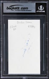 Dickie Jones Musician Authentic Signed 3x5 Index Card Autographed BAS Slabbed