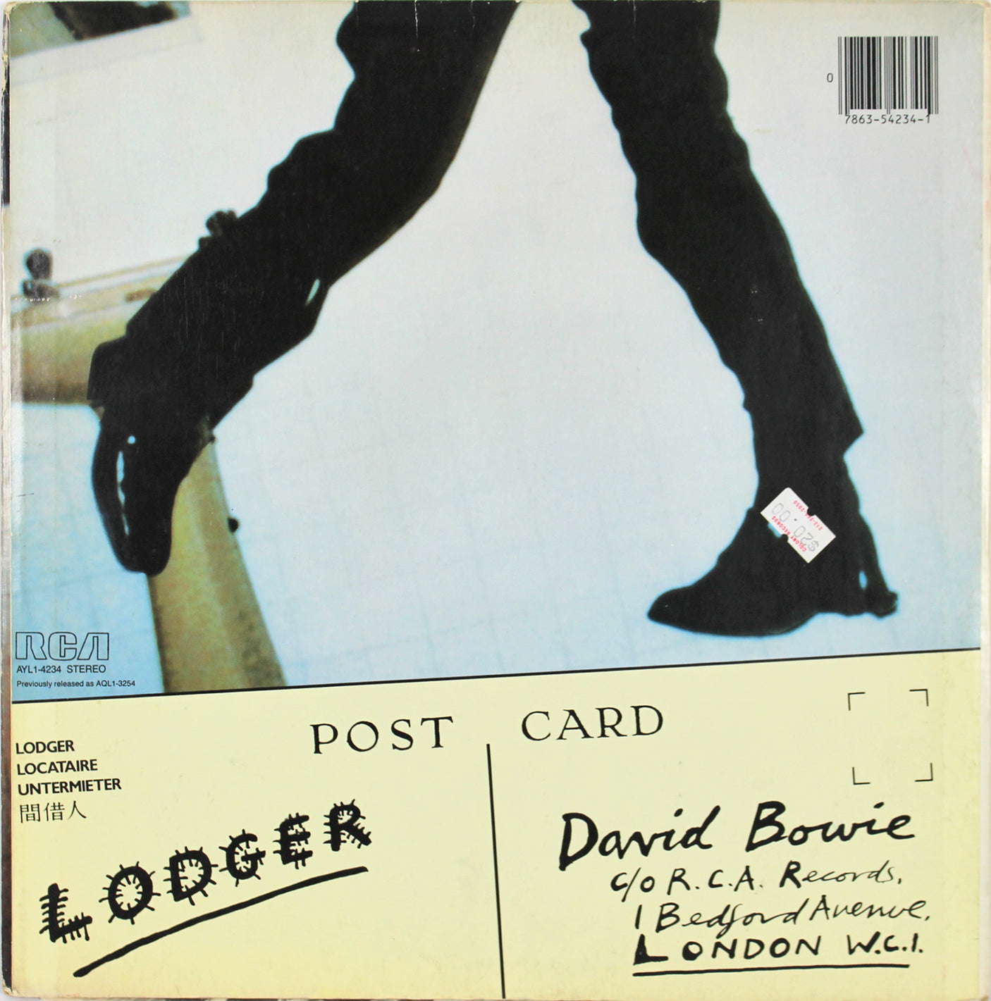 David Bowie Authentic Signed Lodger Album Cover W/ Vinyl Autographed BAS #A88331