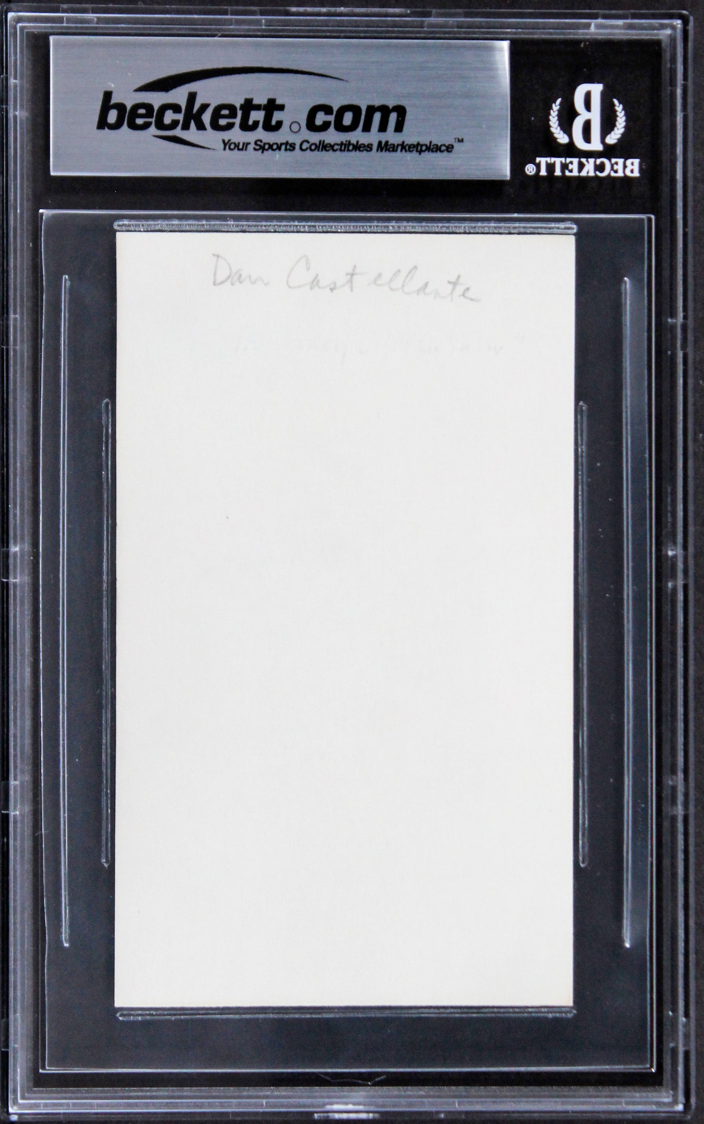 Dan Castellaneta The Simpsons Authentic Signed 3x5 Index Card BAS Slabbed