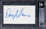 Don Adams Get Smart Authentic Signed 3x5 Index Card Autographed BAS Slabbed